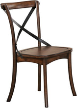 Load image into Gallery viewer, Cross Back Dining Side Chairs (Set of 2) - Brown
