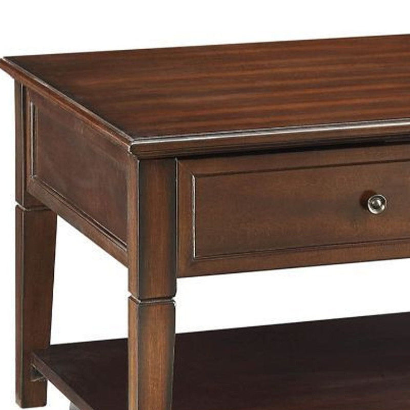 Manufactured Wood Rectangular Lift Top Coffee Table With Shelf - Walnut