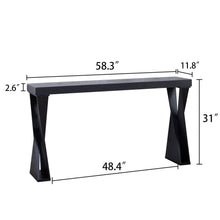 Load image into Gallery viewer, Console Table With Crossed Legs For Hallway - Black
