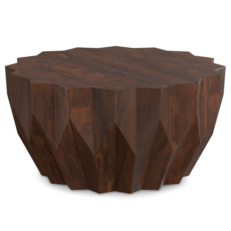 Solid Wood Free Form Solid Wood Coffee Table - Walnut