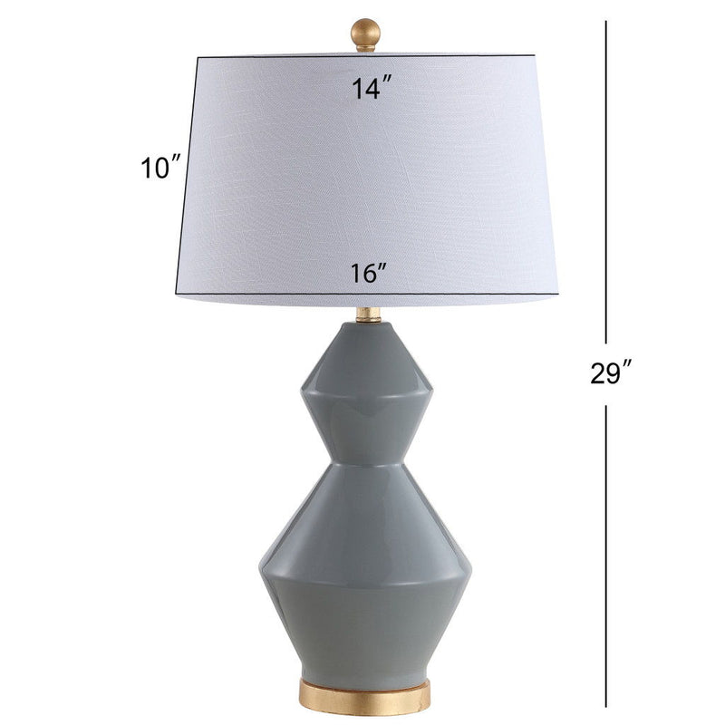 Novelty Table Lamp LED With Globe Shade - Gray