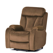 Load image into Gallery viewer, Lift Chair Recliner Power Remote Control Recliner Sofa Relax Soft Chair Anti - Skid Australia Cashmere Fabric Furniture Living Room - Brown
