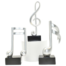 Load image into Gallery viewer, Music Tabletop Sculpture (Set of 3) - Silver

