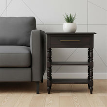Load image into Gallery viewer, Solid Wood Wood End Table With Drawer Shelf (719330) - Brown
