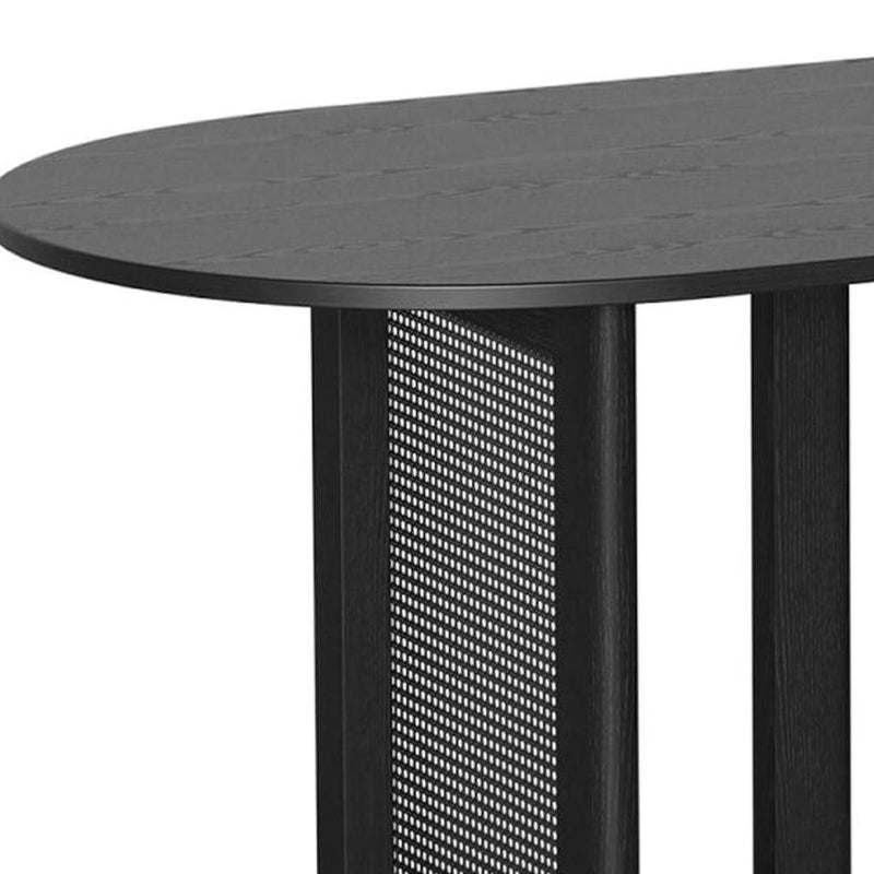 Wood Oval Bar Table (712264) - Black