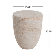Load image into Gallery viewer, Outdoor / Indoor Lightweight, Concrete Side Table, Travertine - Beige
