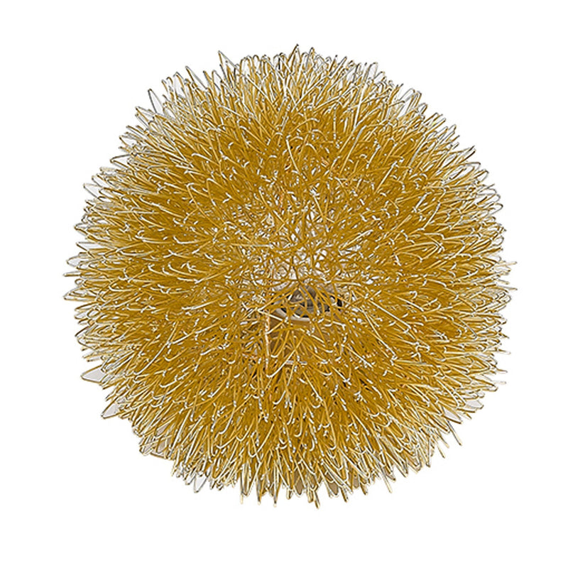 Metal Sunburst Accent Wall Lamp - Gold