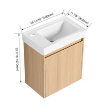 Load image into Gallery viewer, Modern Bathroom Vanity With Ceramic Basin, Wall Mounted Floating Sink Combo, Storage Cabinet
