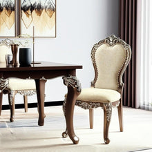 Load image into Gallery viewer, Upholstered Chenille Solid Wood Dining Side Chairs (Set of 2) - Gray / Oak
