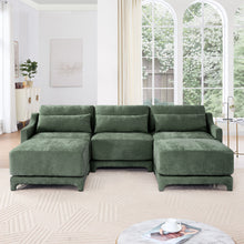 Load image into Gallery viewer, Stylish Sofa With Ottoman And Lumbar Pillows, Ergonomic Design

