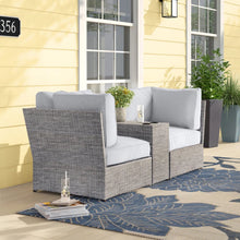 Load image into Gallery viewer, Outdoor Wicker Loveseat With Cushions
