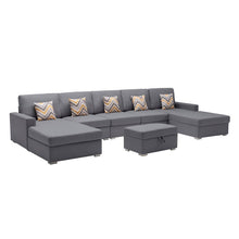 Load image into Gallery viewer, Nolan - Fabric 6 Piece Sectional Sofa With Pillows And Interchangeable Legs
