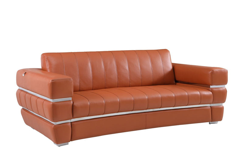 Italian Leather Sofa - Camel