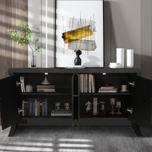 Load image into Gallery viewer, Refined Industrial 4 Door Credenza With Arc Legs &amp; Clasps
