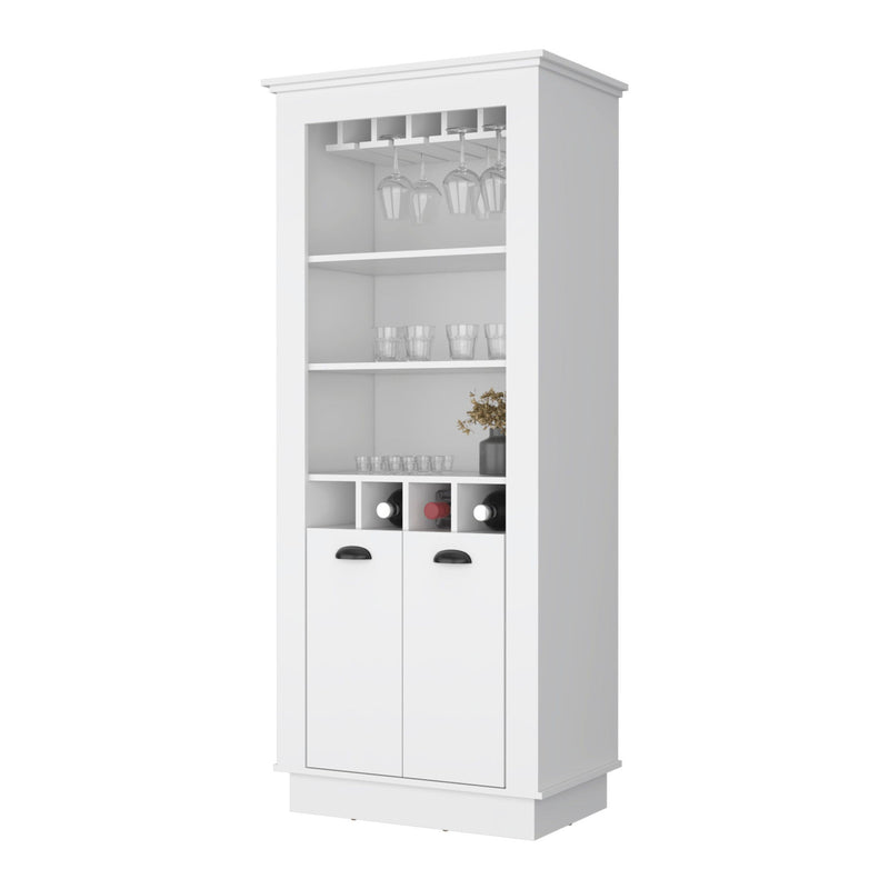 Bar Cabinet With Wine Storage - White