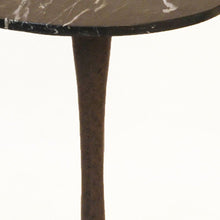 Load image into Gallery viewer, 19" Marble Round End Table - Black
