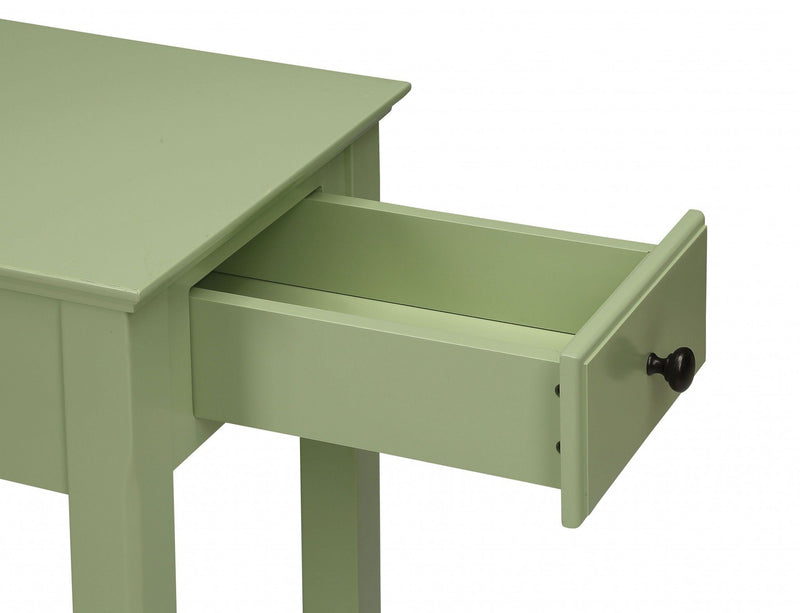 Single Drawer End Table - Pale Green