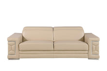 Load image into Gallery viewer, Sofa Leather With Silver Legs - Beige
