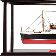 Load image into Gallery viewer, Hand Painted RMS Queen Mary Large Display Case Model Boat - Black / Red
