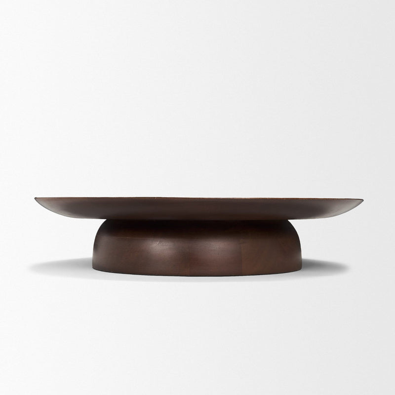 Hand Finished Round Vanity Tray (731281) - Brown