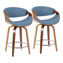 Load image into Gallery viewer, Curvini - Mid Century Modern Counter Stool (Set of 2)
