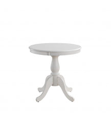 Load image into Gallery viewer, 30" Rounded Solid Manufactured Wood Pedestal Base Dining Table - White
