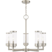 Load image into Gallery viewer, 21'' Five-Light Dimmable Chandelier With Shades - Nickel
