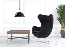 Load image into Gallery viewer, Stylish Mid Century Fabric Swivel Accent Chair - Black

