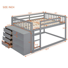 Load image into Gallery viewer, Bunk Bed With 4 Drawers And 3 Shelves
