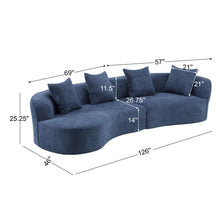Load image into Gallery viewer, Elegant Curved Sectional Sofa With Full Foam Comfort

