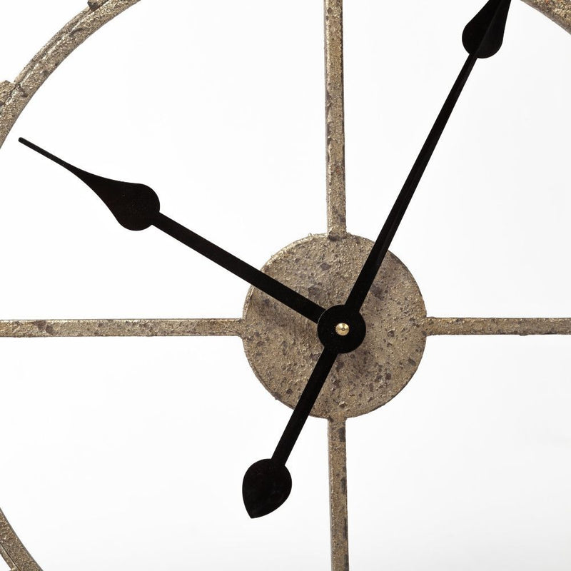 Circle Skeleton Wall Clock (376253) - Brown