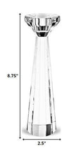 Load image into Gallery viewer, Hand Crafted Pair Of Faceted Candle Holders - Clear
