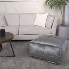 Load image into Gallery viewer, Nati - Square Pouf Ottoman And Floor Cushion - Smoke
