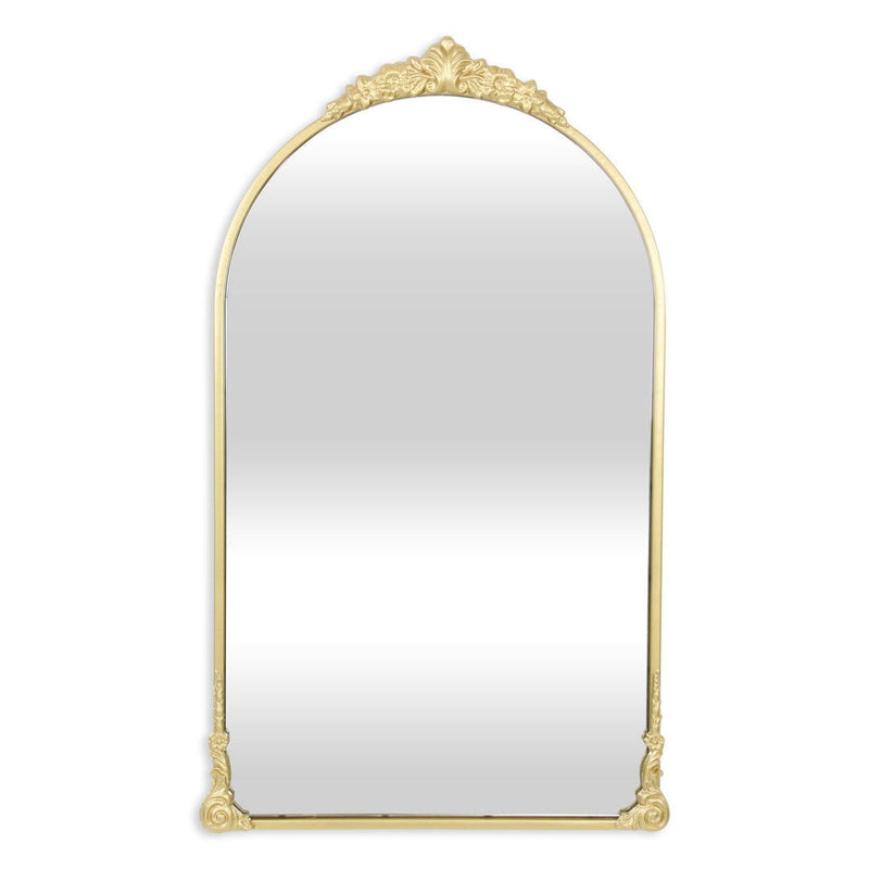 34" Metal Arch Accent Mirror - Gold