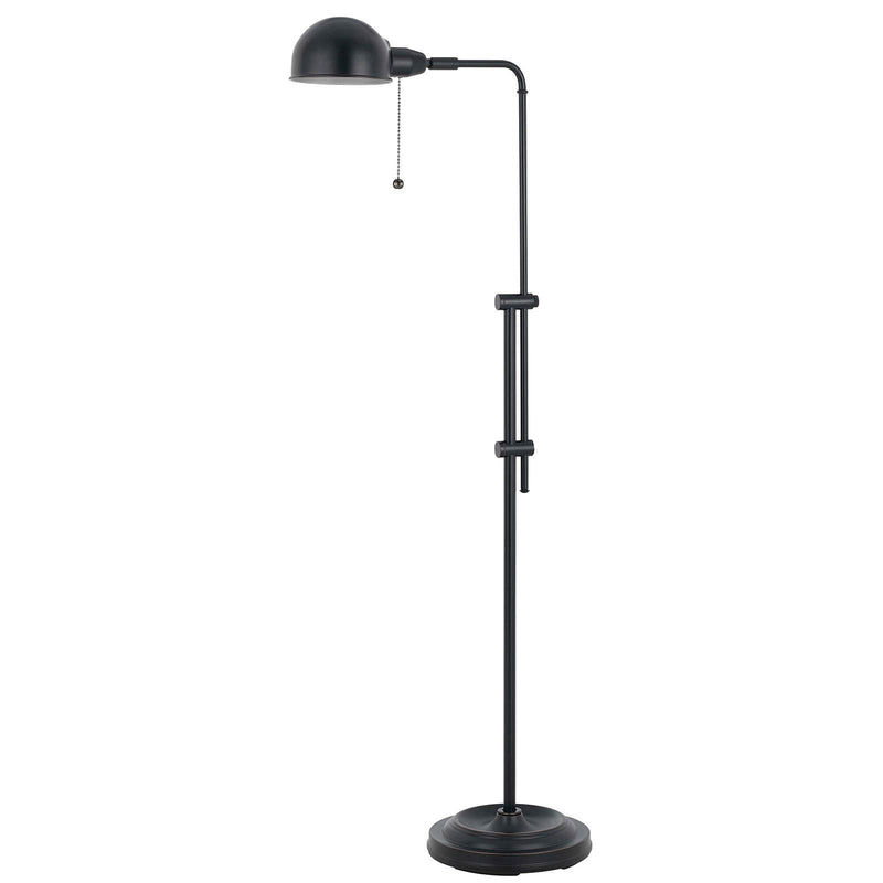 58" Adjustable Traditional Shaped Floor Lamp With Bronze Dome Shade - Bronze