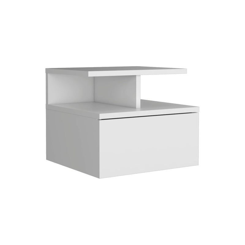 Wood One Drawer Nightstand (518159) - White