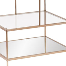 Load image into Gallery viewer, Glass Tiered Rectangular End Table - Clear / Gold
