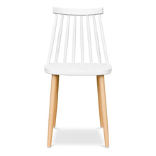 Load image into Gallery viewer, Metal Plastic Windsor Back Dining Side Chair - White / Natural
