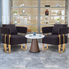Load image into Gallery viewer, Modern Decorative Chair Teddy Fleece Upholstered And Metal Foot
