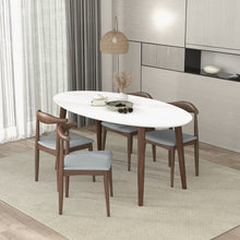 Load image into Gallery viewer, Ada - Oval Dining Table And 4 Side Chairs - White
