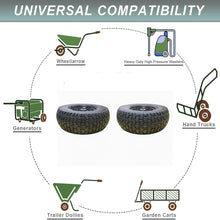 Load image into Gallery viewer, Flat Free Tire And Wheel Assemblies For Riding Lawn Mowers With 3" Hub - Black
