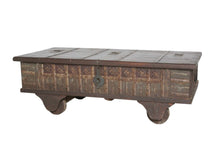 Load image into Gallery viewer, Wheel Antique Coffee Table - Brown
