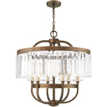 Load image into Gallery viewer, 25'' Six Light Dimmable Chandelier With Shades - Bronze
