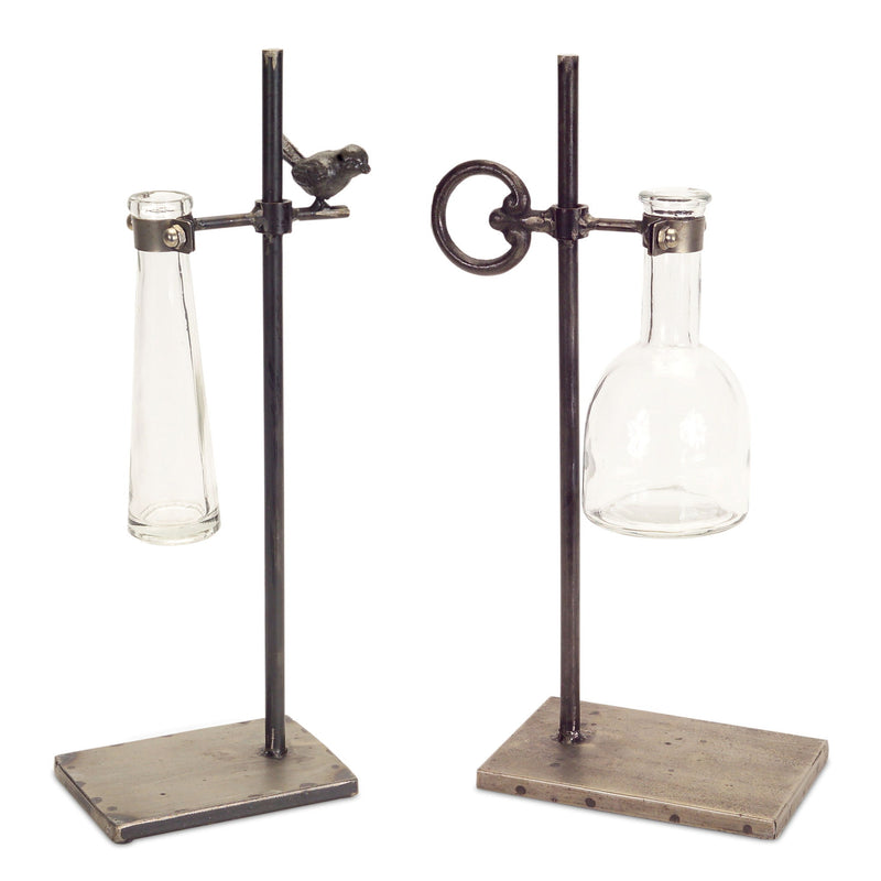 Apothecary Jar (Set of 2) - Clear / Black
