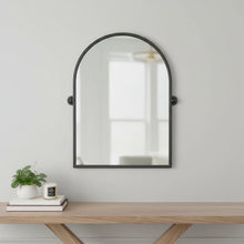 Load image into Gallery viewer, 36" Arch Framed Metal Accent Mirror - Black
