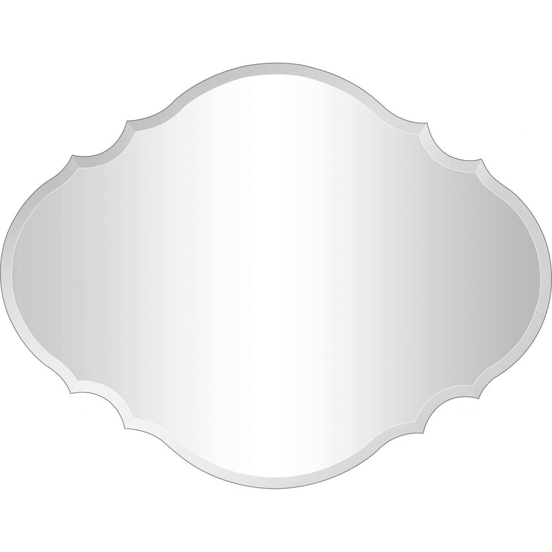 31" Novelty Glass Framed Accent Mirror - Silver