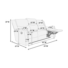 Load image into Gallery viewer, Modern Contemporary Style Recliner Sofa With Plush Armrest And Headrest

