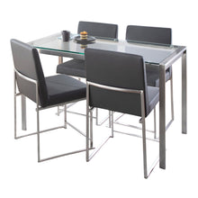 Load image into Gallery viewer, Fuji - High Back Contemporary Dining Set, Glass 5 Piece

