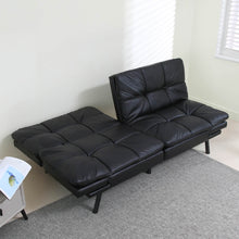 Load image into Gallery viewer, Convertible Memory Foam Futon Couch Bed, Modern Folding Sleeper Sofa-SF267PUBK
