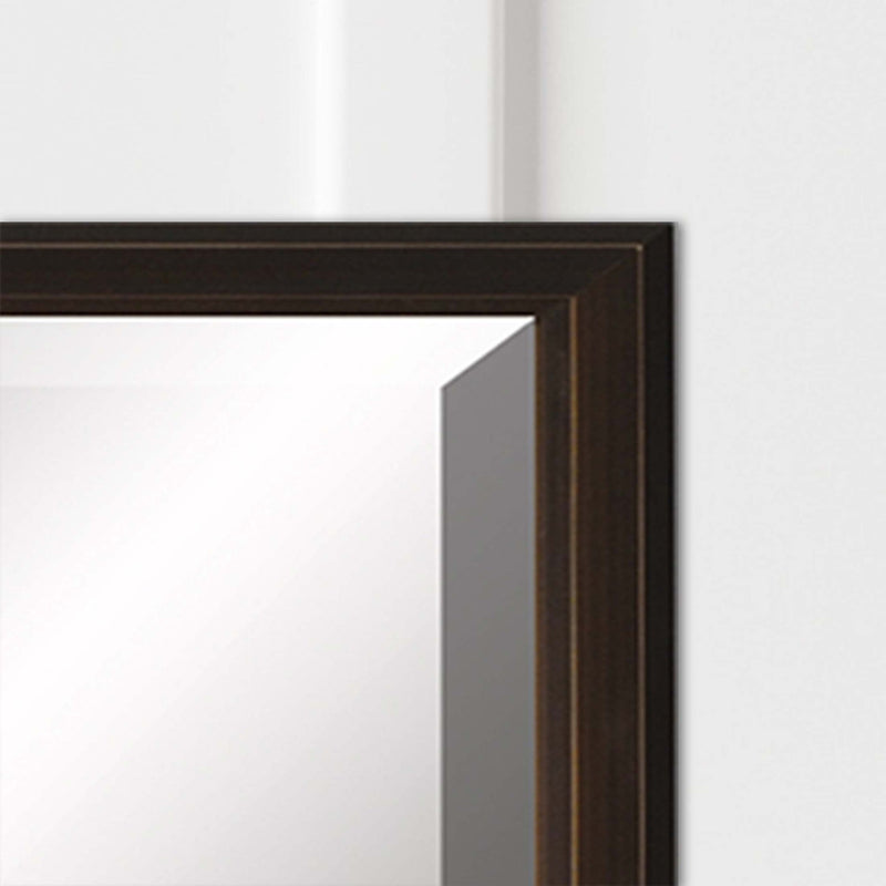 31" Wood Accent Mirror - Bronze